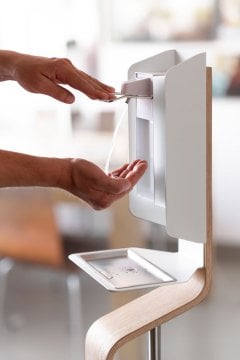 Greiner Hygienesäule H.U.G.O. – Greiner Stahlmöbel