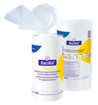Bacillol Tissues RundDose Flächen-Desinfekionstücher (100 Stück) – Bode / Hartmann