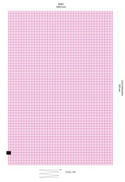 EKG-Papier Cardioline ECG200+ 180 Blatt (210 mm x 295 mm) (10 Stück) – Diagramm Halbach