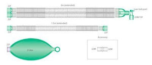 Compact System 2.0 mm, 2 Liter Atembeutel, Handbeatmung 1,5m – Intersurgical