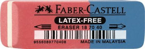 Faber-Castell Radierer 187040 18x8x54mm Kautschuk (rot / blau) – obbo
