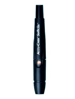 Accu-Chek Softclix, Stechhilfe, Schwarz, Inkl. 25 Accu-Chek Softclix Lancet – Roche