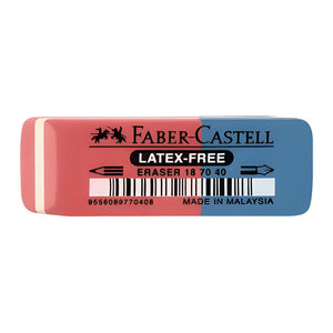 Faber-Castell Radierer 187040 18x8x54mm Kautschuk (rot / blau) – obbo