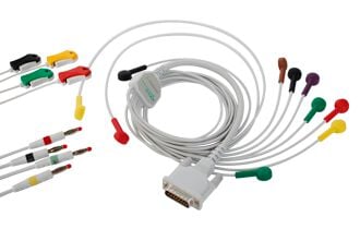 CardioPart 12 Patientenkabel, 10-adrig, Klammer, IEC (1,53 m) – Amedtec Medizintechnik Aue