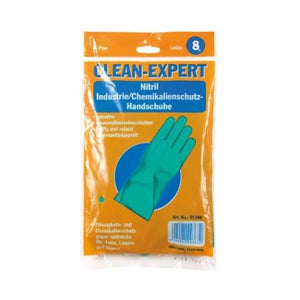 Clean Expert Nitril-Industriehandschuh grün EN374 EN388, CE-Cat III 1 Paar (Gr. M (8-9)) – AMPri
