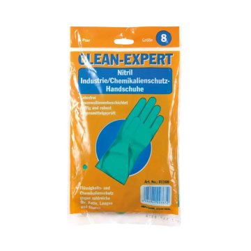 Clean Expert Nitril-Industriehandschuh grün EN374 EN388, CE-Cat III 1 Paar (Gr. M (8-9)) – AMPri
