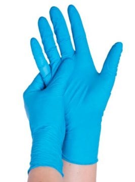AMPri blue Eco-Plus puderfreier Nitril-Untersuchungshandschuh – AMPri