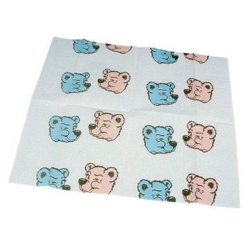 Happy Kids Kinder-Patientenservietten weiß mit Bärchendruck (33 x 35 cm) (50 Stück) – AMPri