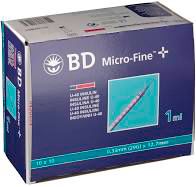 BD Micro Fine + 1,0 ml, U-100, Ins.Spr. (12,7 mm) – Becton Dickinson