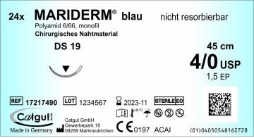 Catgut Nahtmaterial MARIDERM® blau – Catgut