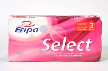 Toilettenpapier Select, 3-lagig, 250 Blatt (48 Rolle(n)) – Fripa Papierfabrik Albert Friedrich