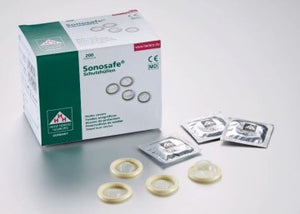 Sonosafe Schutzhüllen aus Latex, leicht gepudert (Ø 34 mm x 200 mm) (200 Stück) – HERE