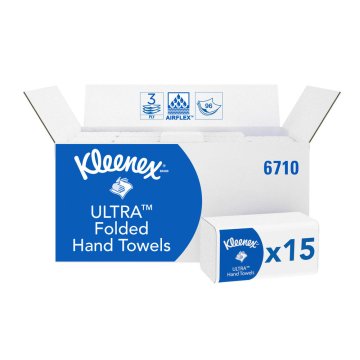 KLEENEX Ultra Falthandtücher Papierhandtücher Weich Saugfähig Airflex Technologie – Kimberly-Clark