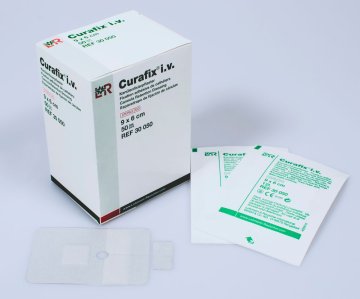Curafix i.v. soft steril Kanülenfixierpflaster (6 x 7,5cm) (50 Stück) – Lohmann & Rauscher