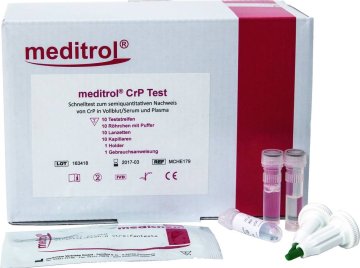 Meditrol CRP-Schnelltest, 10 Teststreifen, 10 Röhrchen, 1 Fl. Puffer, 10 Lanzetten, 10… – Medichem