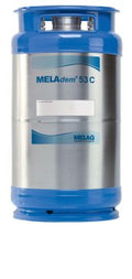 MELAdem 53 C Ionen-Austauscher Ø 24 cm Höhe 45 cm 2 Container a 15 l gefüllt – MELAG Medizintechnik