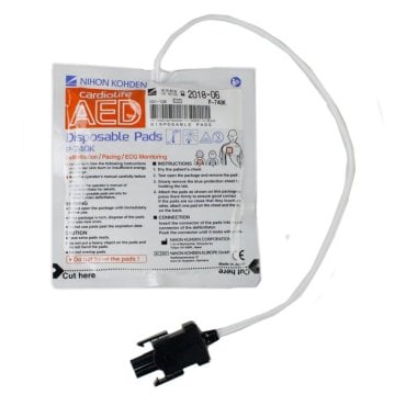 Defi-Elektrode, Kinder/Erw. 166 cm_ Gelfäche für AED2100,3100,2150 1 Paar – Nihon Kohden