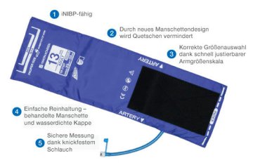 Yawara Blutdruckmanschette Erwachsene 13 cm, Armumfang 23-33 cm – Nihon Kohden