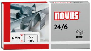 NOVUS Heftklammer 24/6 040-0158 verzinkt (1000 Stück) – obbo