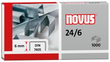 NOVUS Heftklammer 24/6 040-0158 verzinkt (1000 Stück) – obbo