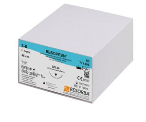 RESOPREN blau 3/0 DS24 45 cm (36 Stück) – Resorba Medical