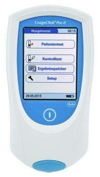 CoaguChek Pro II Set Mit Akku Netzkabel Bedienungsanleitung – Roche