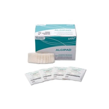 Algipad Blutstillende Alginat-Kompresse Steril (3 x 3 cm) (50 x 2 Stück) – Trusetal Verbandstoffwerk