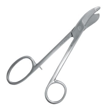 Gips- und Kleiderschere, nach Bruns, gezahnt, 24 cm – Zepf Medical Instruments