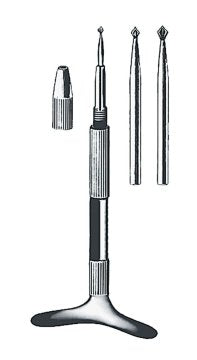 Fingernagel-Bohrer, kompl. mit 3 Bohrern – Zepf Medical Instruments