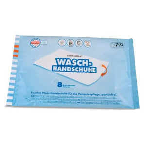 Feuchte Einmal-Waschhandschuhe (22x15cm) (24 x 8 Stück) – ZVG Zellstoffvertriebs