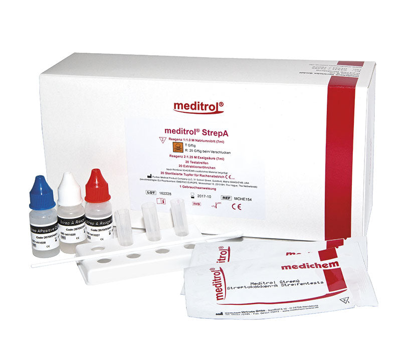 Meditrol Strep-A Streptokokken-A-Teststreifen, 20 Tests