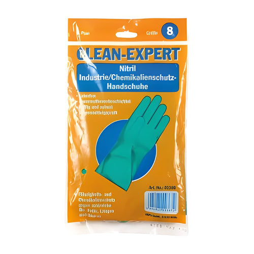 Clean Expert Nitril-Industriehandschuh grün EN374 EN388, CE-Cat III 1 Paar (Gr. M (8-9)) – AMPri