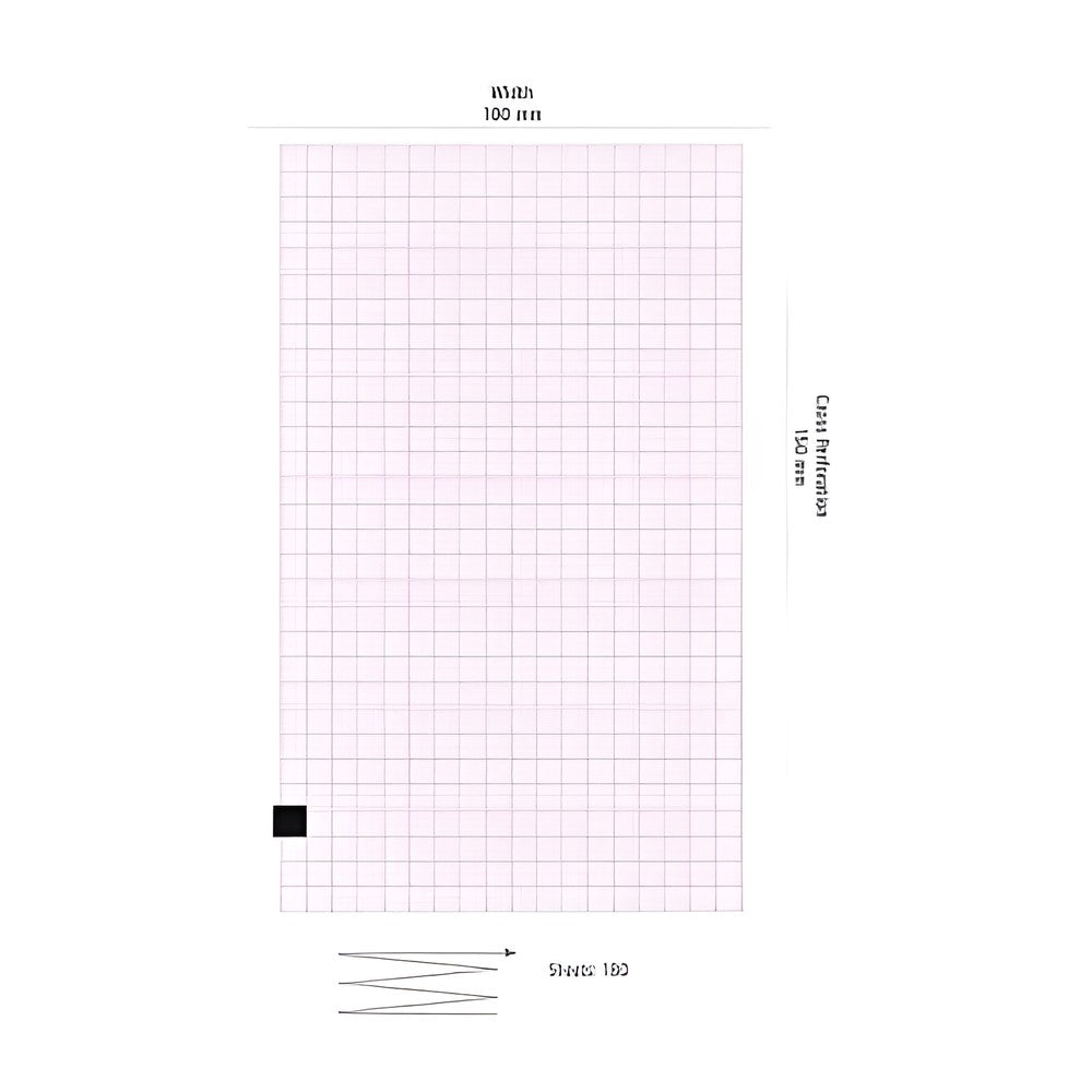 EKG-Papier Cardioline ECG 100+ 180 Blatt (100 mm x 150 mm) (20 Stück) – Diagramm Halbach