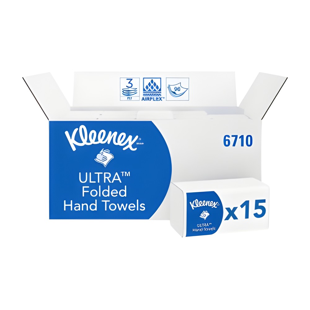 KLEENEX Ultra Falthandtücher Papierhandtücher Weich Saugfähig Airflex Technologie – Kimberly-Clark
