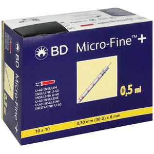 Spritzen Micro-Fine U40 Nadellänge 8 mm (0,5 ml) – Becton Dickinson