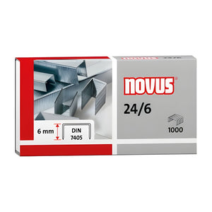 NOVUS Heftklammer 24/6 040-0158 verzinkt (1000 Stück) – obbo