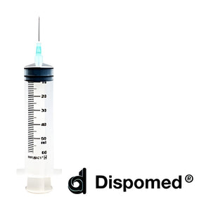 Perfuject Pumpenspritzen Transparent mit Kanüle (50 ml) (50 Stück) – Dispomed