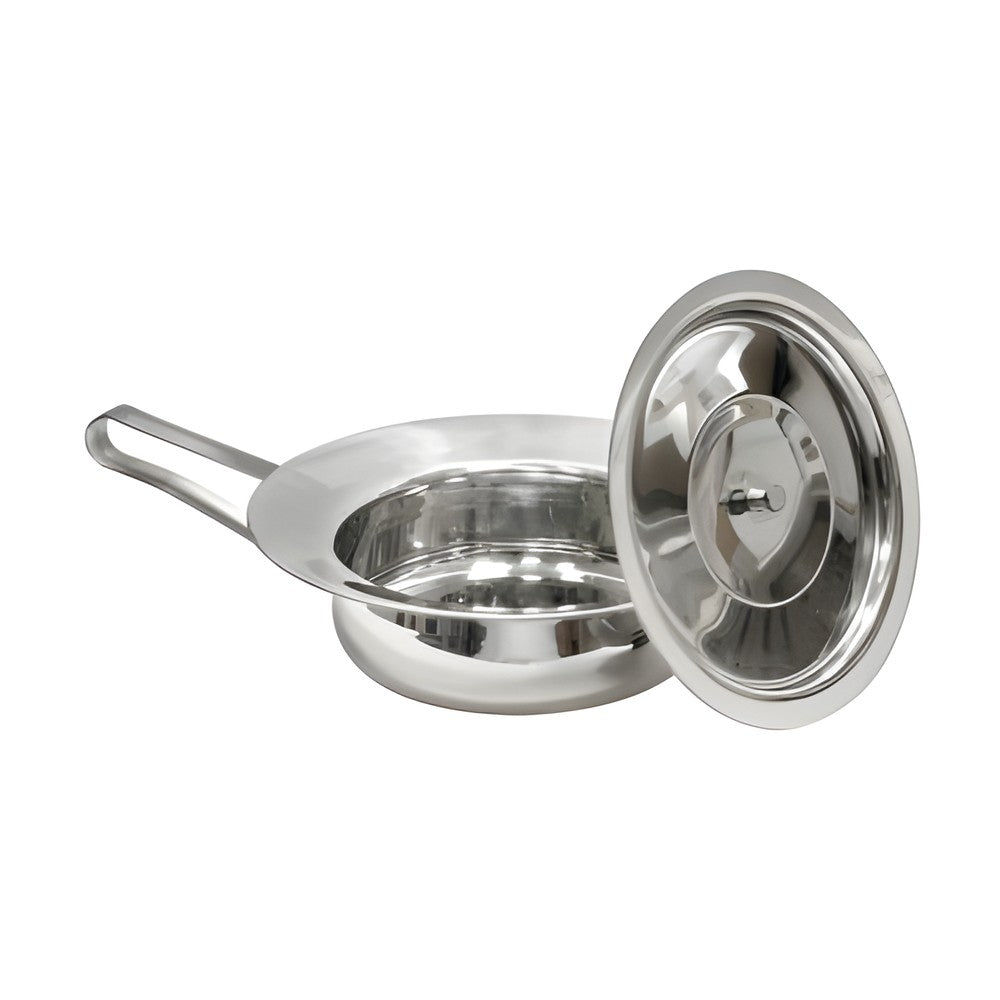 Stechbecken mit Knopfdeckel Stationsqualität, Edelstahl, Ø 30 cm autoklavierbar - Kein… – Saleem