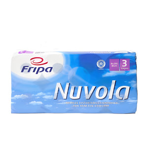 Toilettenpapier NUVOLA, 3-lagig hochweiß, 250 Blatt (8 Rolle(n)) – Fripa Papierfabrik Albert Friedrich